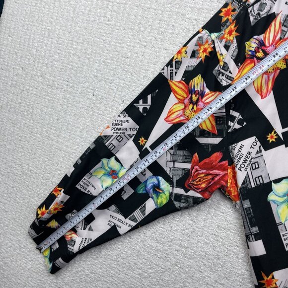 Sugar That Shirt Is Sweet Abstract Floral AOP Colorful Button Up Shirt Men XXL - Picture 12 of 13